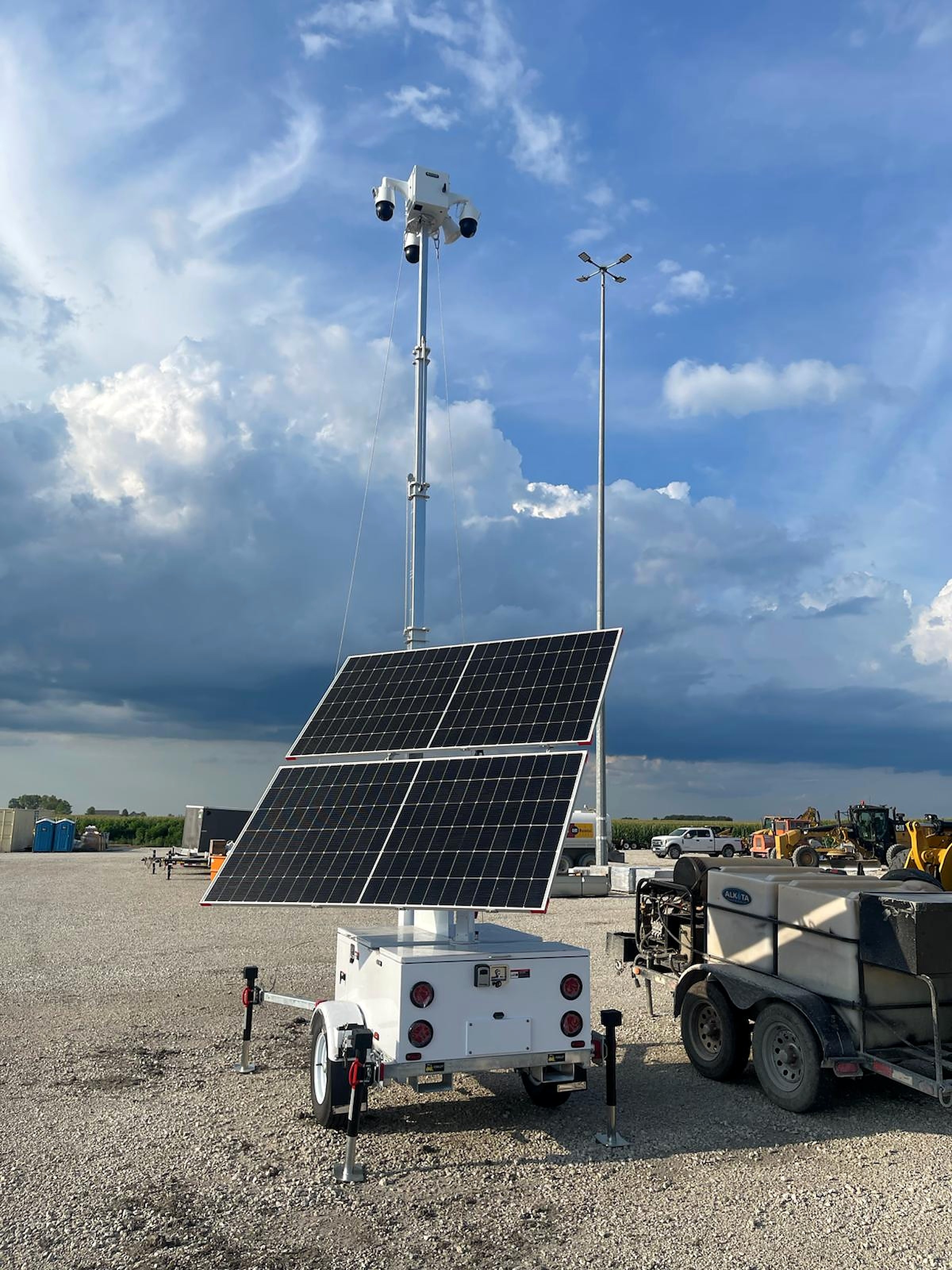 NomadXE solar surveillance trailer deployed on site